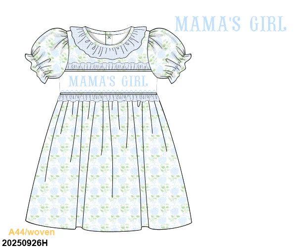 SPRING PO SHIPS MARCH(1-31): Mama's Girl Hydrangea Dress | Tutti Frutti Kids Co