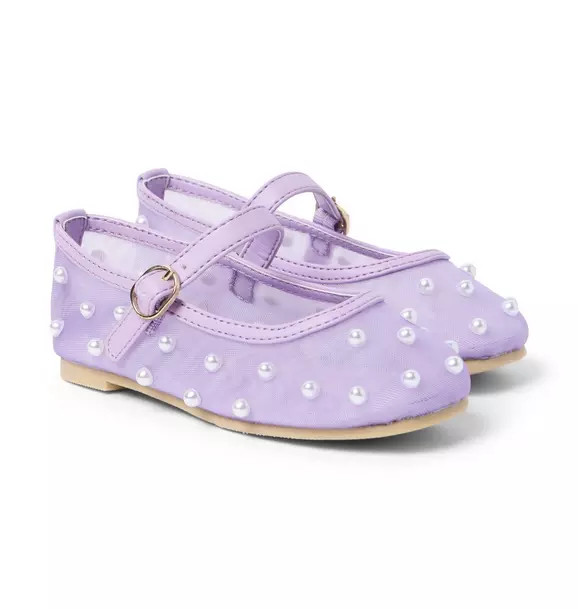 Mesh Pearl Ballet Flat | Janie and Jack