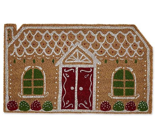 Design Imports Gingerbread House 18" x 30" Doormat - QVC.com | QVC
