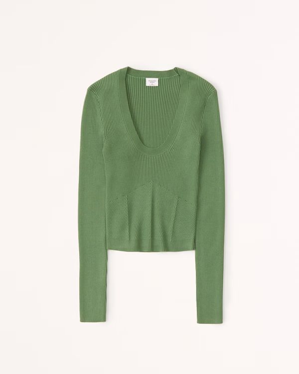 Long-Sleeve Slim Scoopneck Sweater | Abercrombie & Fitch (US)