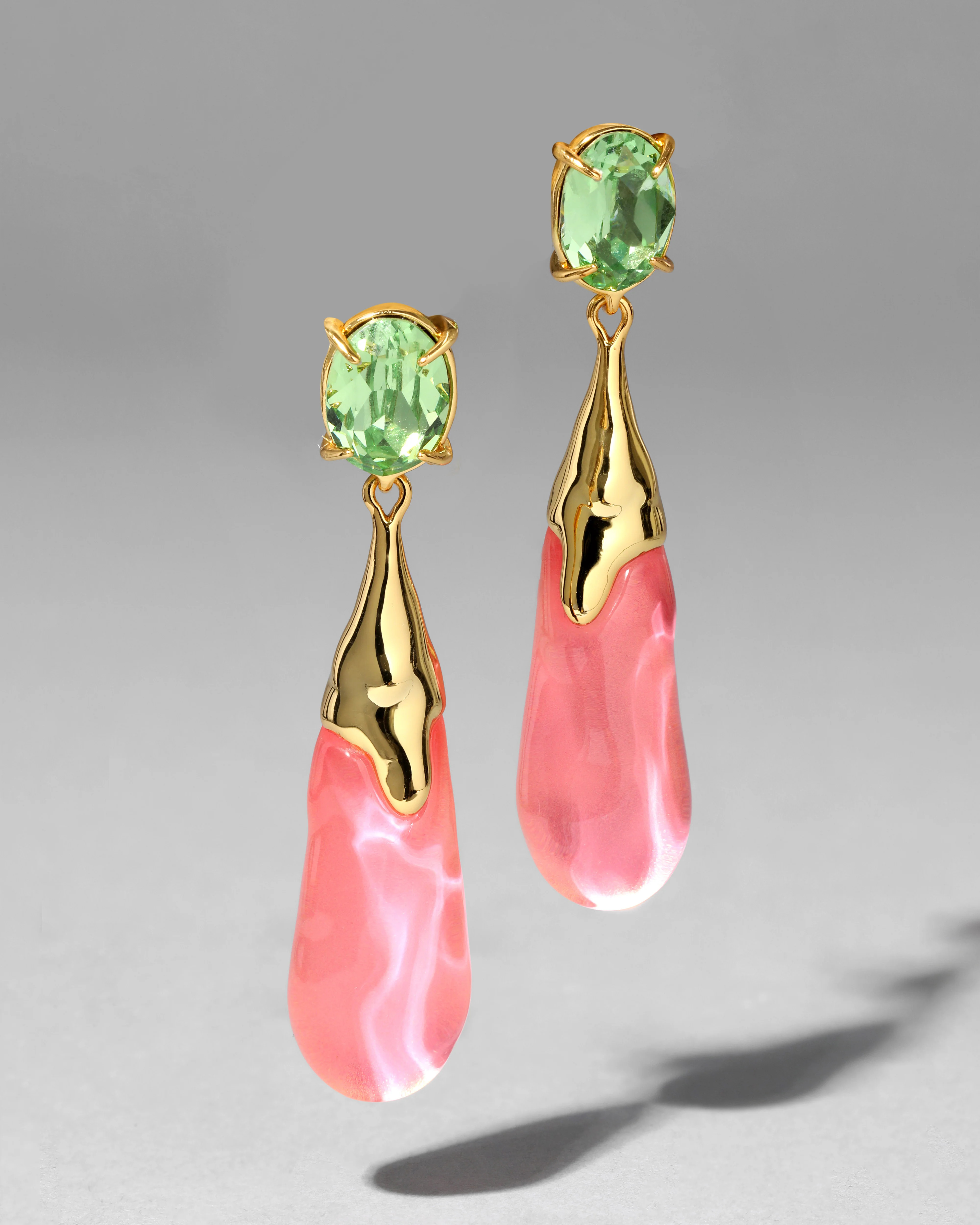 Bonbon Crystal Small Teardrop Earrings | Small Pink Teardrop Earrings | Alexis Bittar