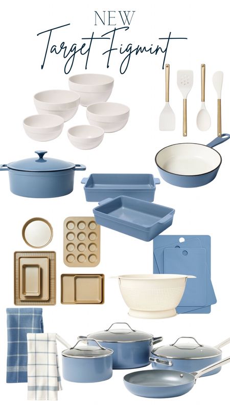 Shop the new Target Figmint kitchen collection. Blue gold and cream kitchen cookware and bakeware 

#LTKGiftGuide #LTKSeasonal #LTKhome