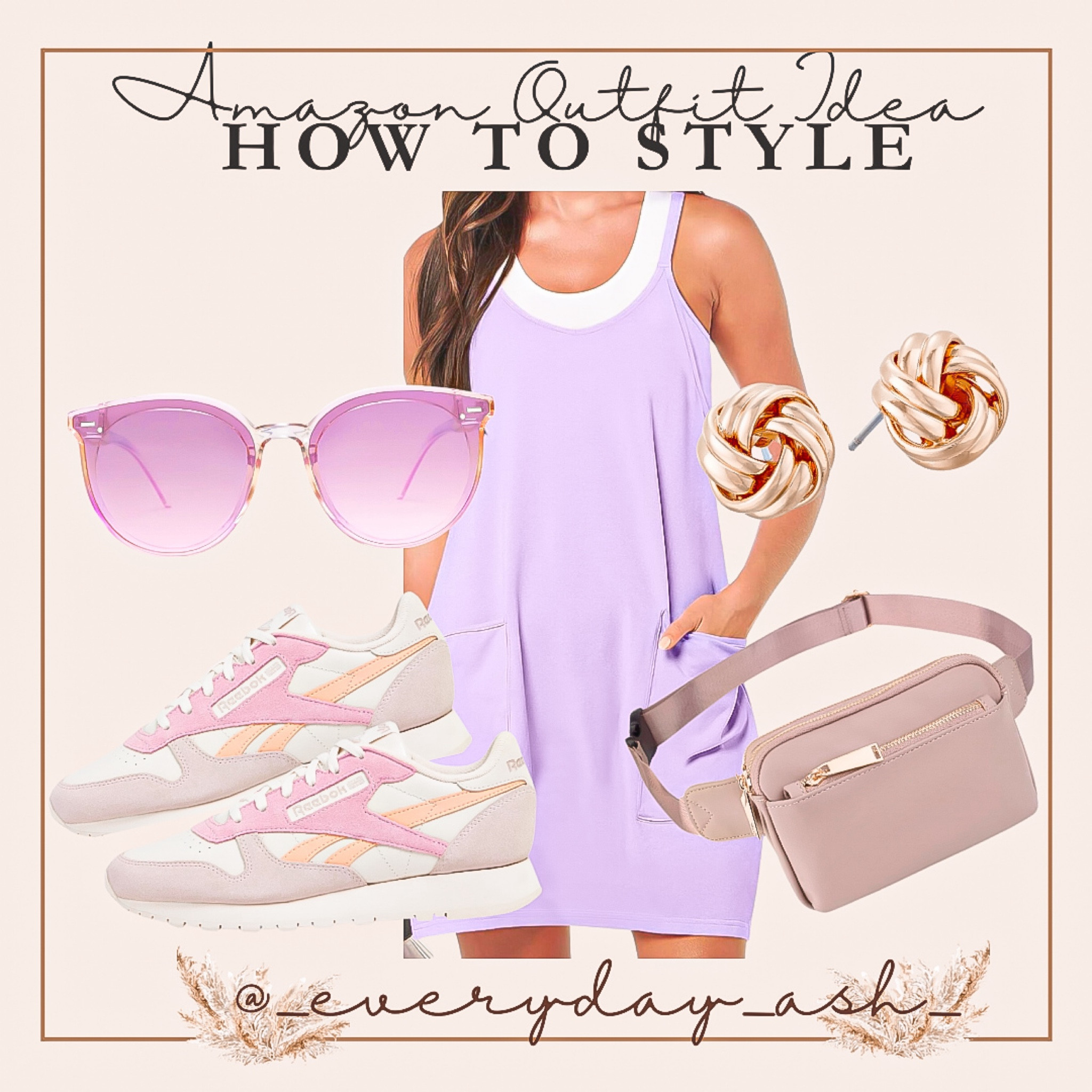 Amazon outfit idea 💜

This outfit would be great for running errands, park days , coffee shops + more 

Amazon fashion, style guide, spring fashion, purple dress, belt bag, purple sunglasses, women’s shoes, sneakers, women’s purse, gold earrings 

#LTKtravel #LTKfindsunder50 #LTKstyletip
