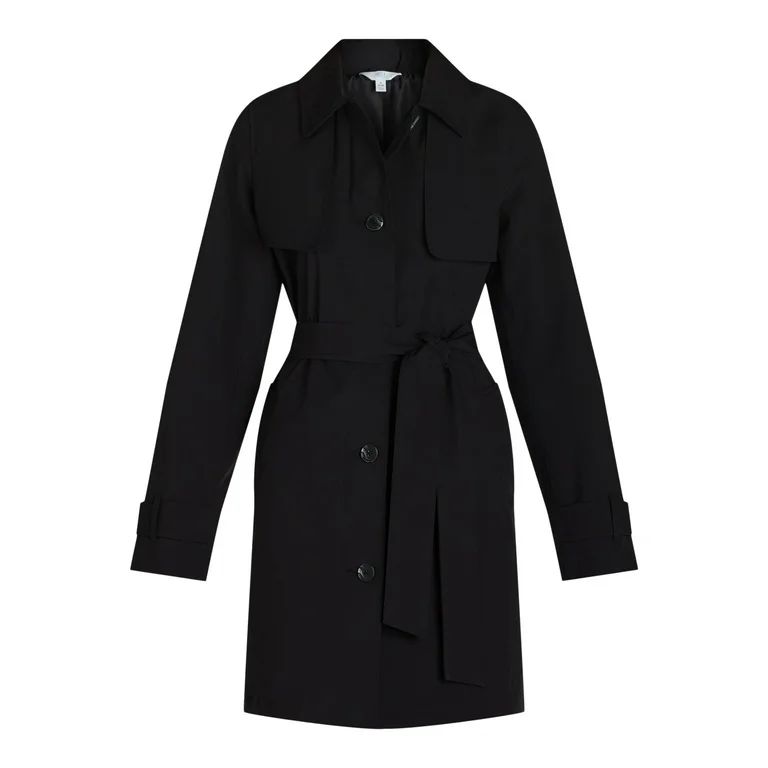 Time and Tru Women's and Women's Plus Trench Coat, Sizes XS-3X | Walmart (US)