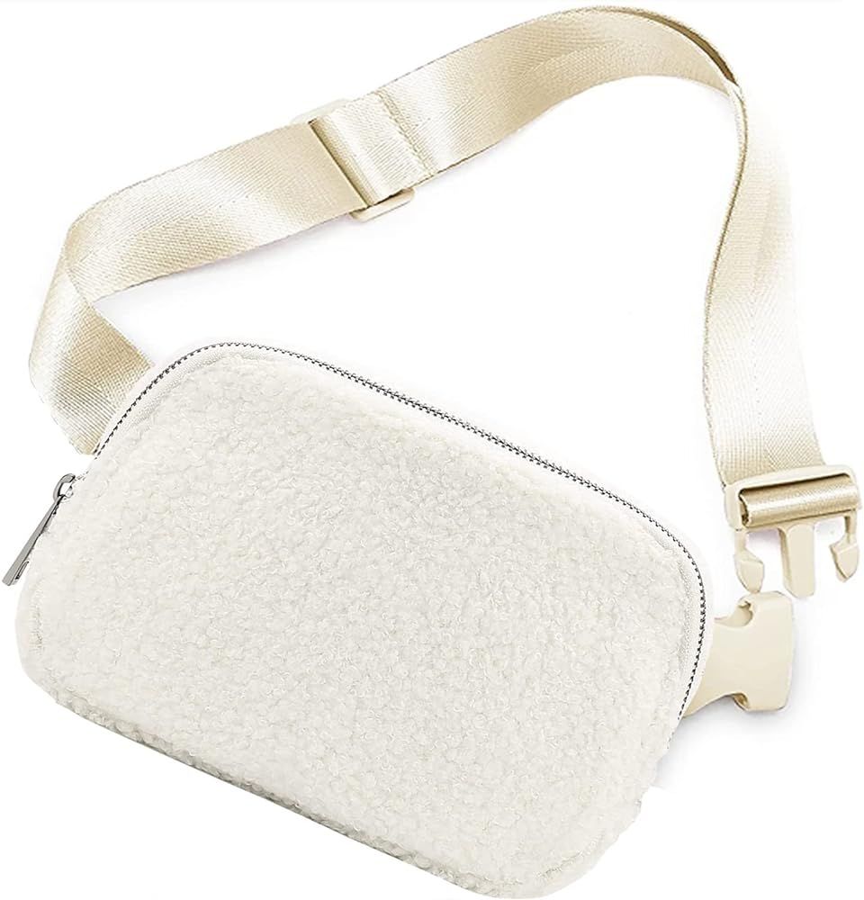 Fleece Fanny Pack for Girls Women, Jakiro Mini Fashionable Belt Bag Cute Crossbody Bag Chest Pack... | Amazon (US)