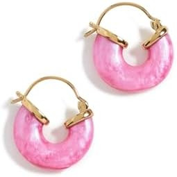 Anni Lu Women's Petit Swell Hoops, Pink Lotus, One Size | Amazon (US)