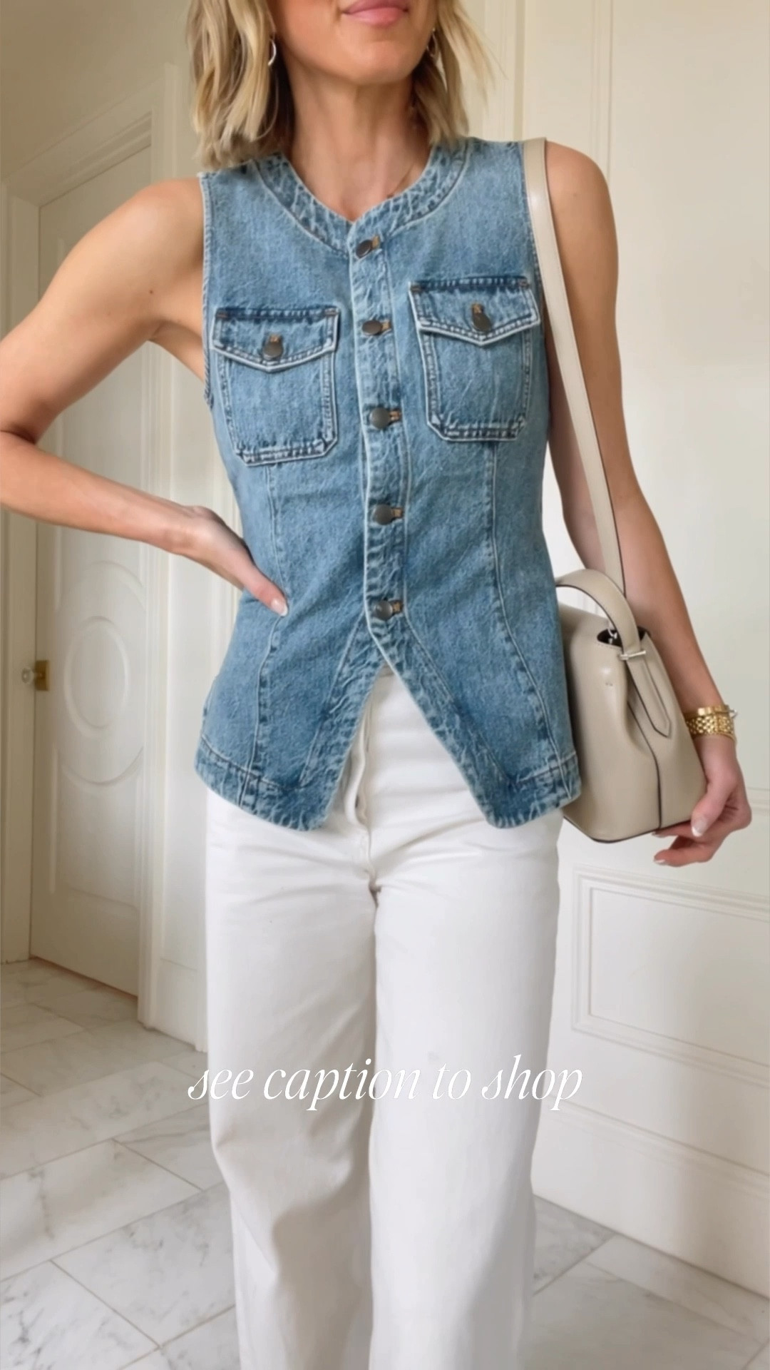 Summer outfit worn by Becky. Vest fits tts I'm wearing size small and jeans fit tts 

#LTKFindsUnder100