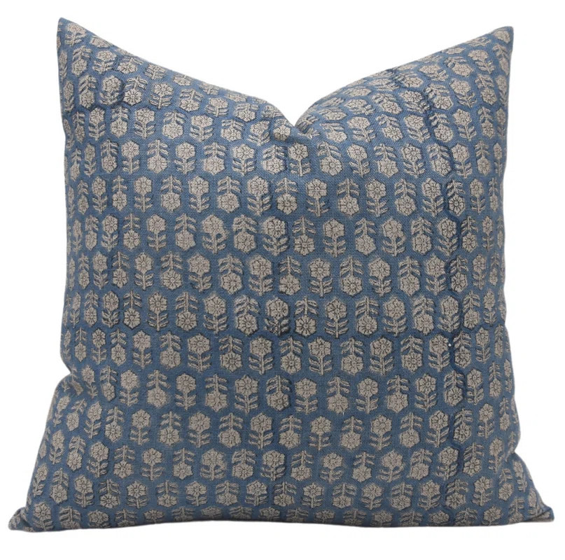 Floral Linen Indoor/Outdoor Pillow Cover | Wayfair North America