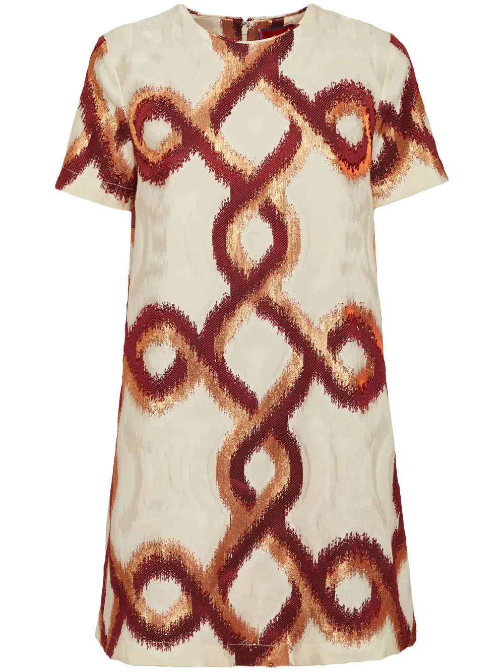 Mini Swing geometric-print short-sleeve dress | Farfetch Global