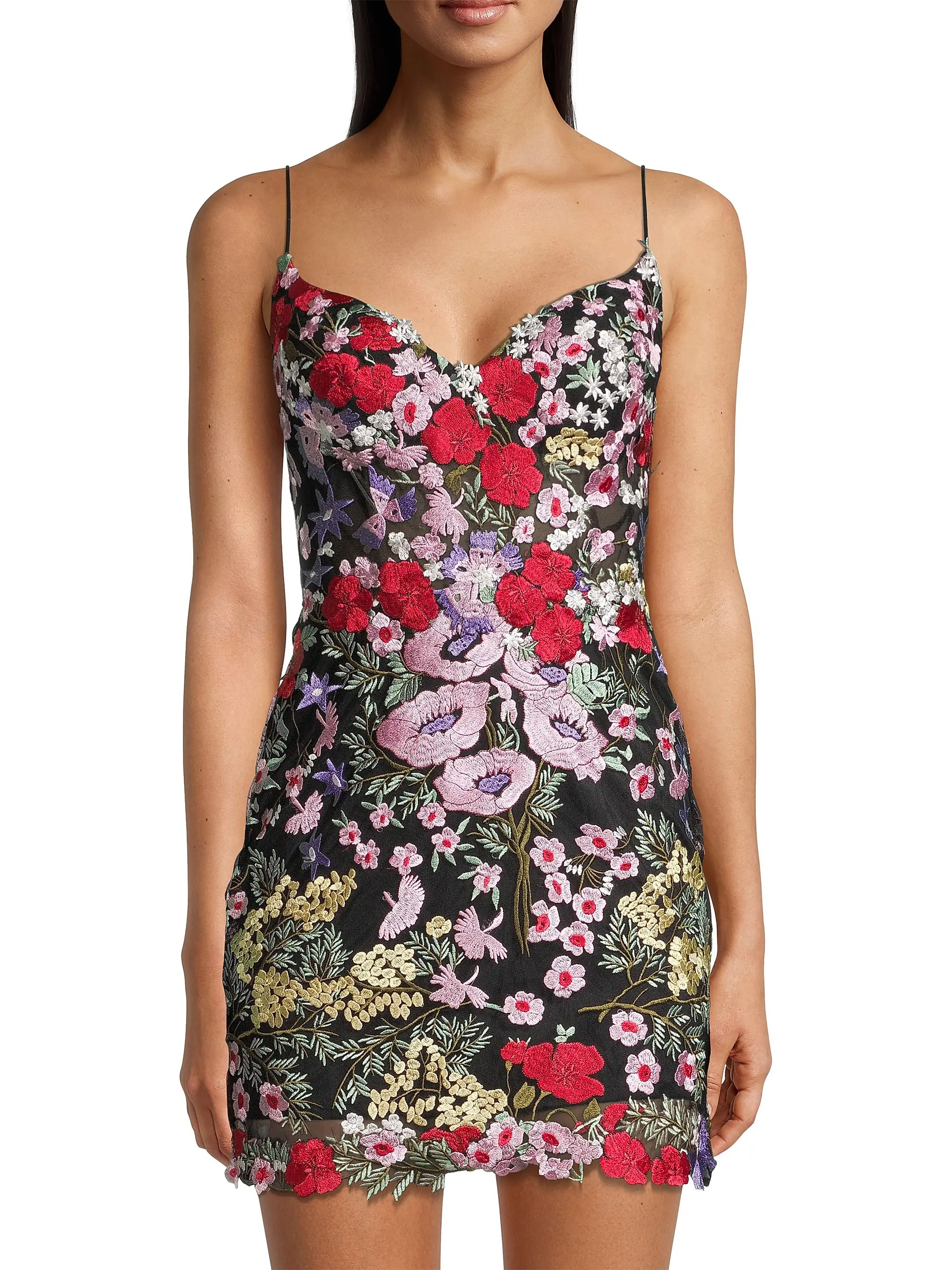 Floral Lace Mini Dress | Saks Fifth Avenue