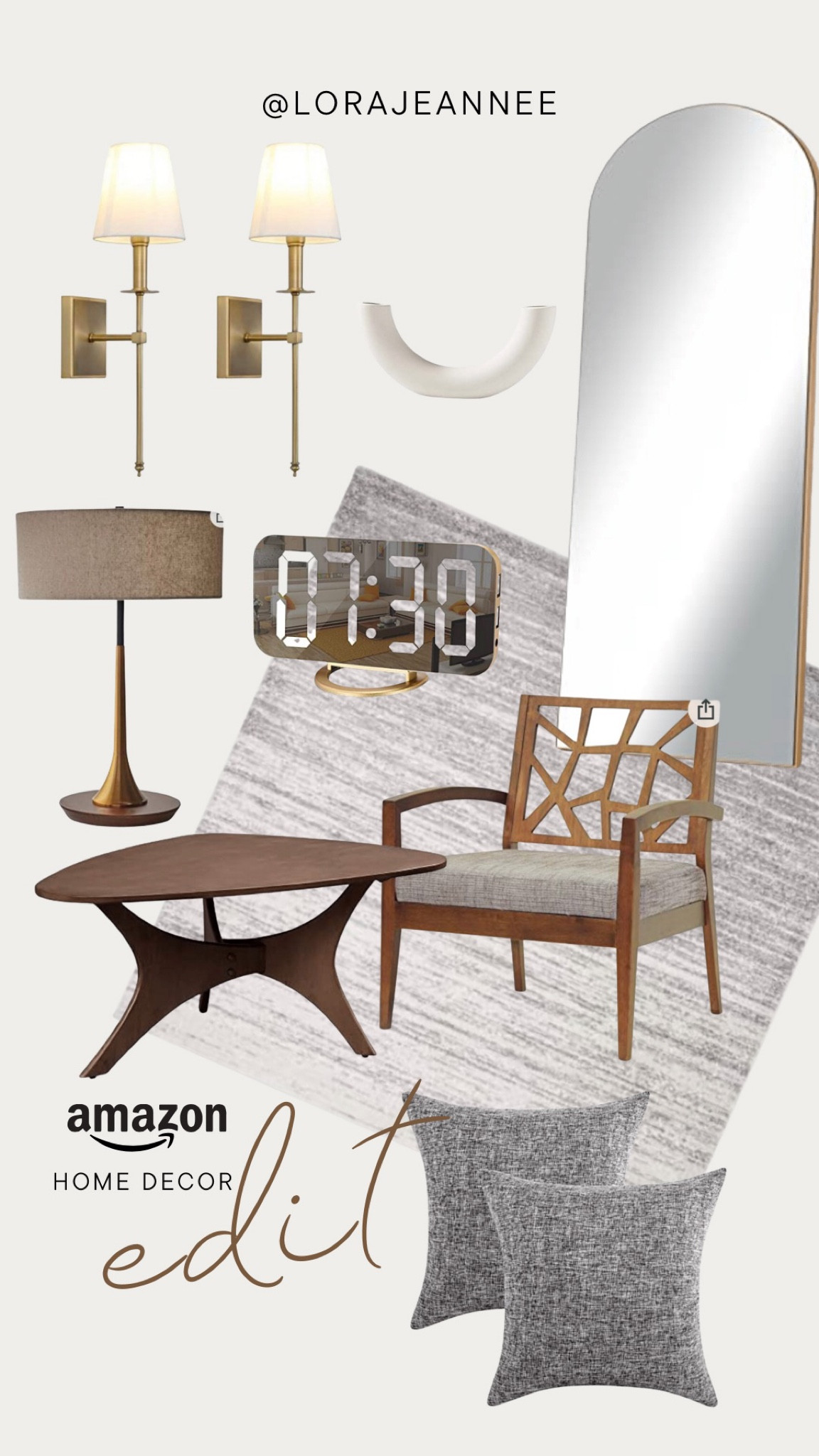 Home decor favourites from Amazon! - brass light fixtures, area rugs, accent chairs, full length mirror, coffee table, modern minimalist vases // xx @lorajeannee 💃

#LTKSale #LTKhome #LTKsalealert