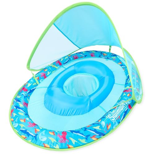 SwimWays Baby Spring Float, Baby Pool Float with Canopy, Swim Training PFD, Swimming Pool Accessories for Babies and Toddlers 9-24 Months | Amazon (US)
