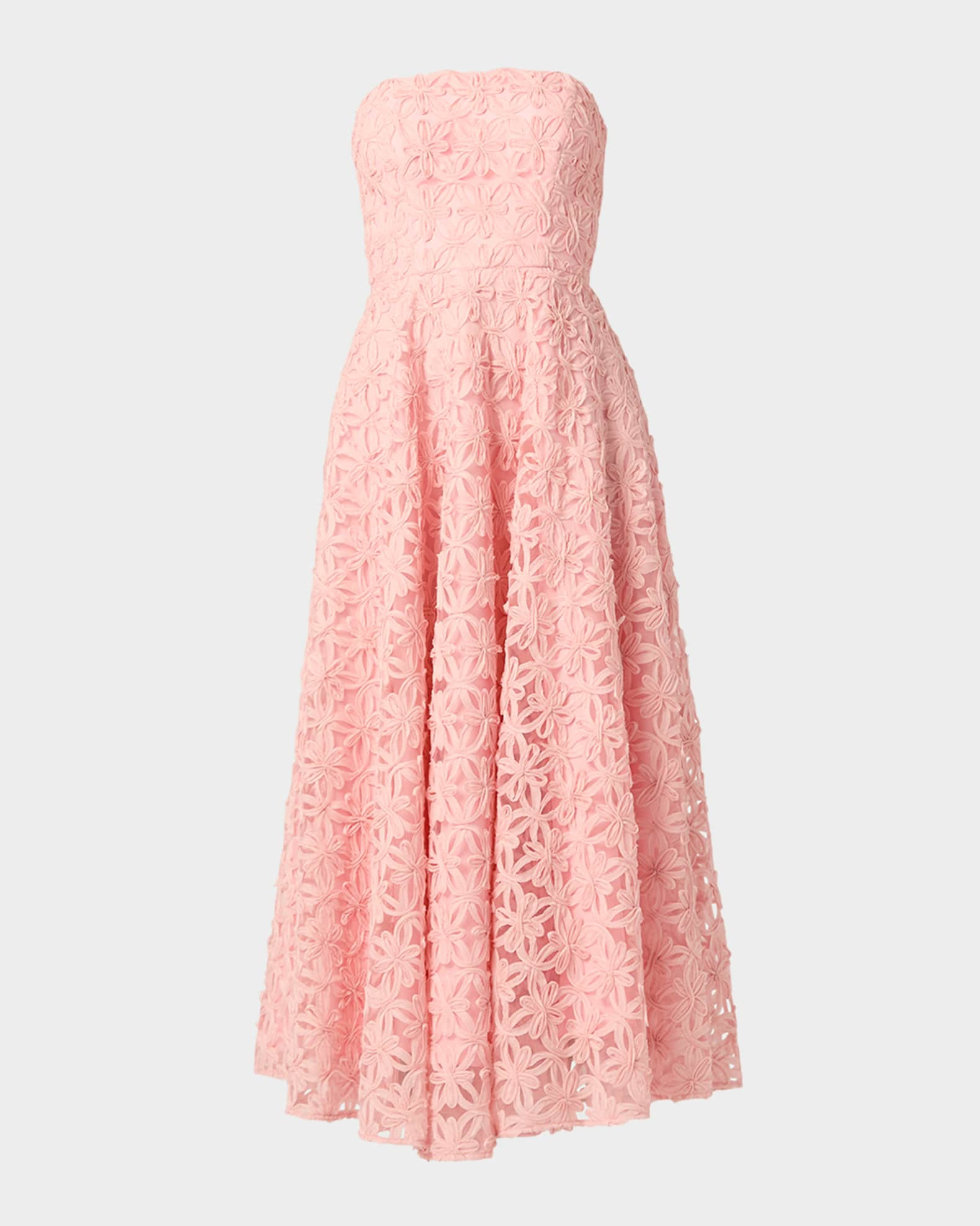 Shoshanna Strapless Floral Applique Maxi Dress | Neiman Marcus