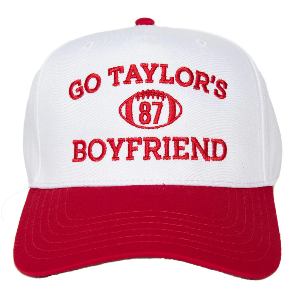 Go Taylor's Boyfriend Two-Toned Hat Red and White | Katydid.com