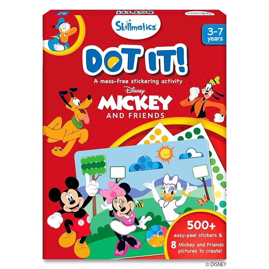 Skillmatics Dot It Sticker Art - Disney Mickey & Friends, Mess-Free Fun for Kids, 500+ Stickers, ... | Amazon (US)