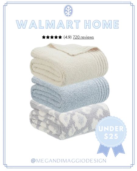 Found the coziest knit throws from Walmart!! Highly rated (by so many!!) and under $25 each!! Love the cream, light blue and leopard prints!! But hurry..they’re selling quickly!! 🏃🏼‍♀️🏃🏼‍♀️🏃🏼‍♀️

#LTKunder50 #LTKhome #LTKFind