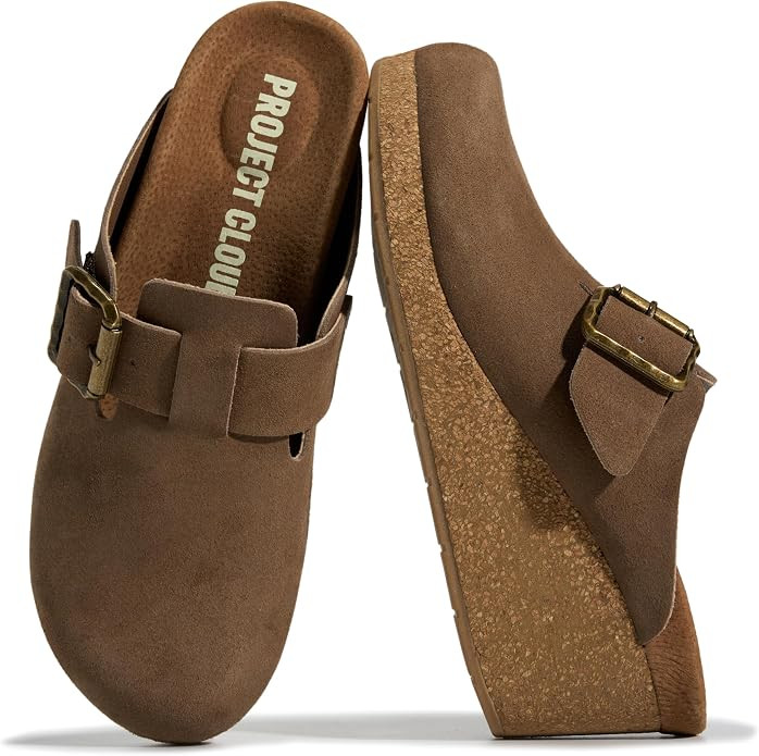 Project Cloud Genuine Leather Platform Clogs for Women - Womens Mules | Amazon (US)
