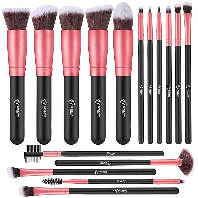 Makeup Brushes Makeup Brush Set - 16 Pcs BESTOPE PRO Premium Synthetic Foundation Concealers Eye ... | Amazon (US)