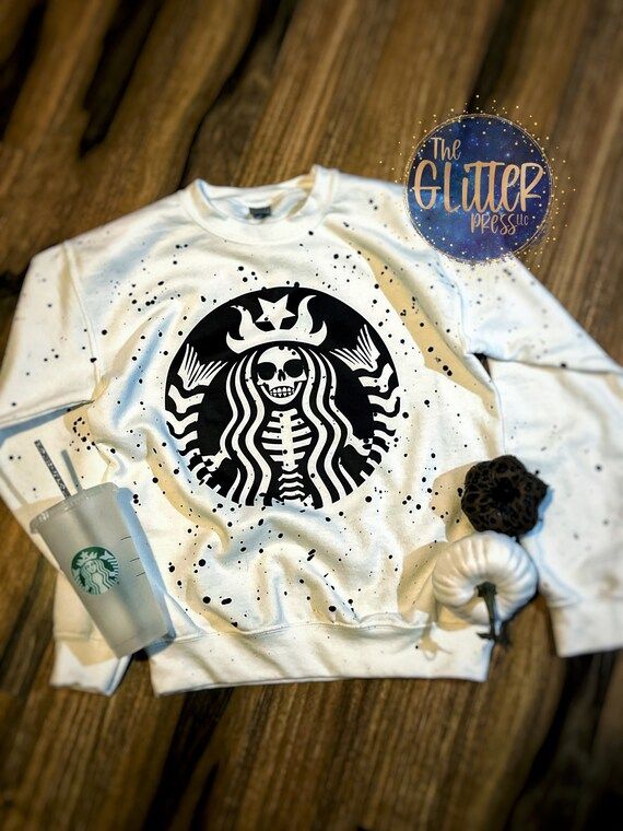 Spooky Starbucks Skeleton Sweatshirt | Etsy | Etsy (US)