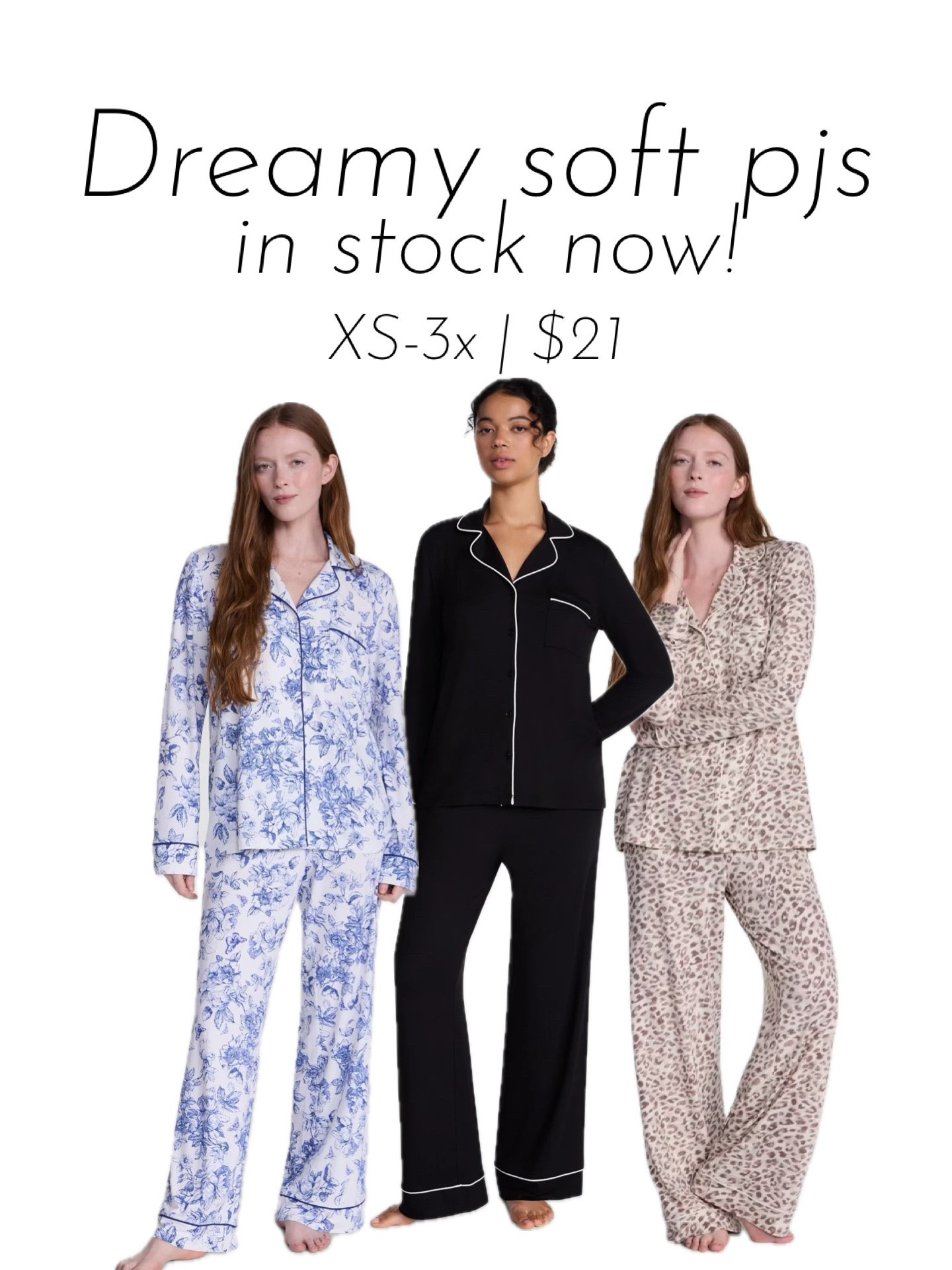 Favorite long pj sets in stock and the price is so good

#LTKOver40