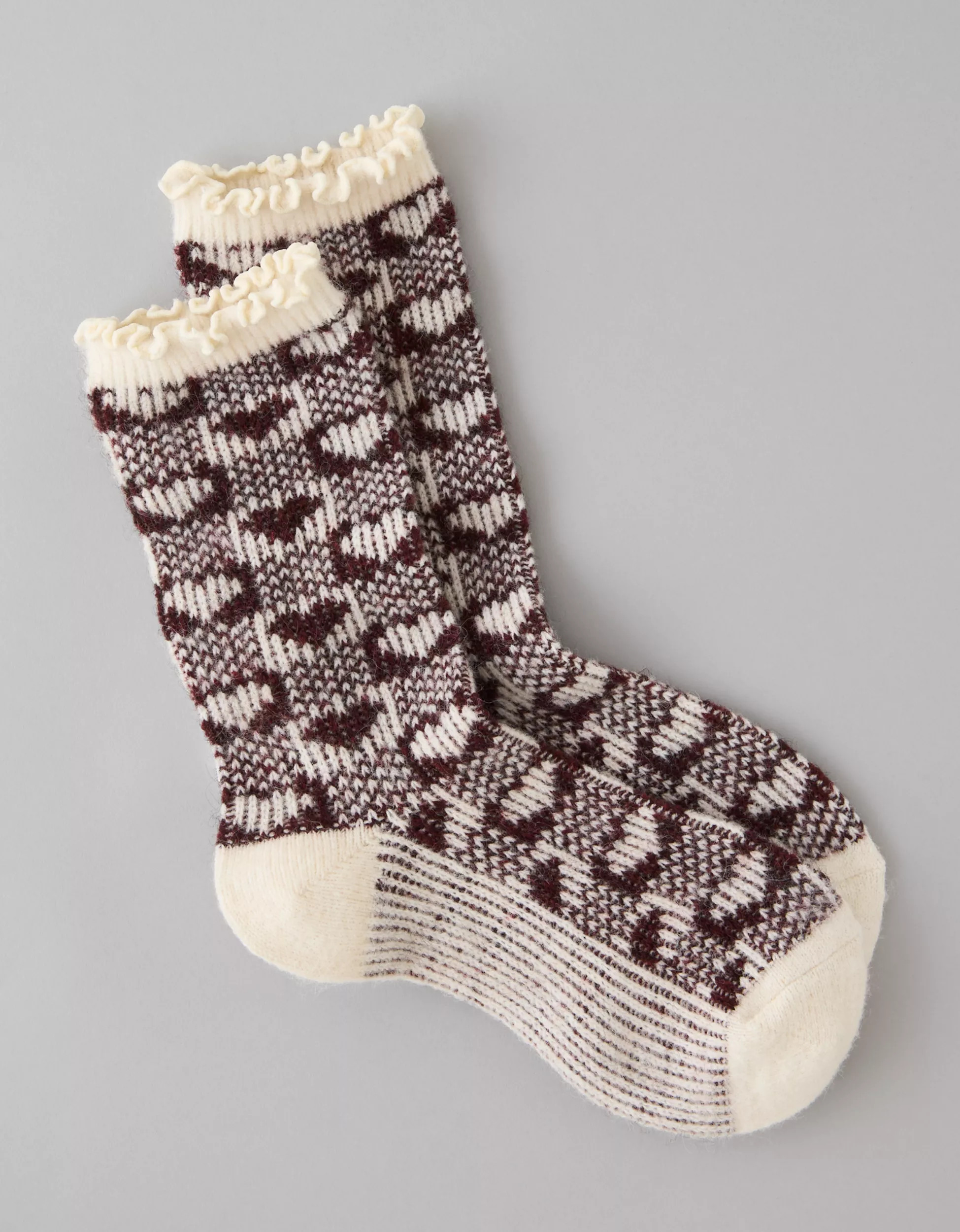 AE Gingham Ruffle Crew Socks | American Eagle Outfitters (US & CA)