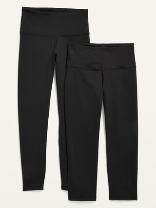 High-Waisted PowerPress 7/8-Length & Crop Leggings 2-Pack for Women | Old Navy (US)