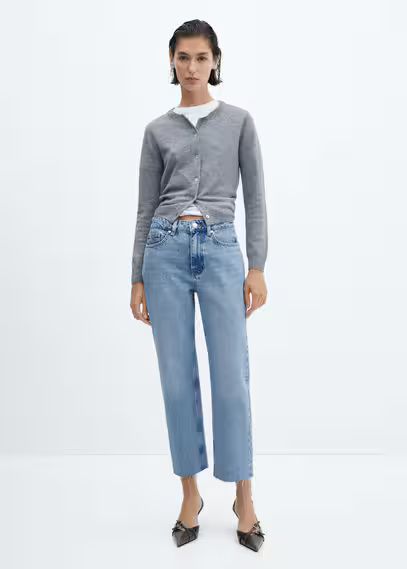High waist straight jeans -  Women | Mango United Kingdom | MANGO (UK)