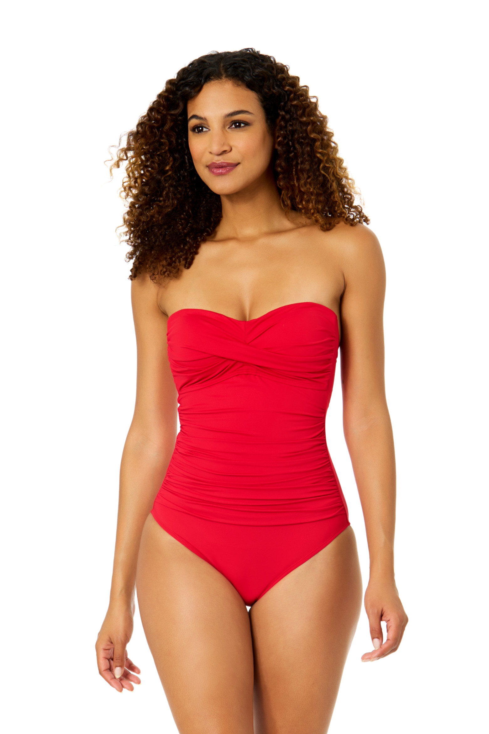 Women's Live In Color Solid Twist Front Shirred One Piece Swimsuit (Women) | Nordstrom | Nordstrom