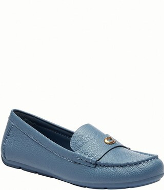 COACH Sculpted C Leather Driver Loafers | Dillard's | Dillard's