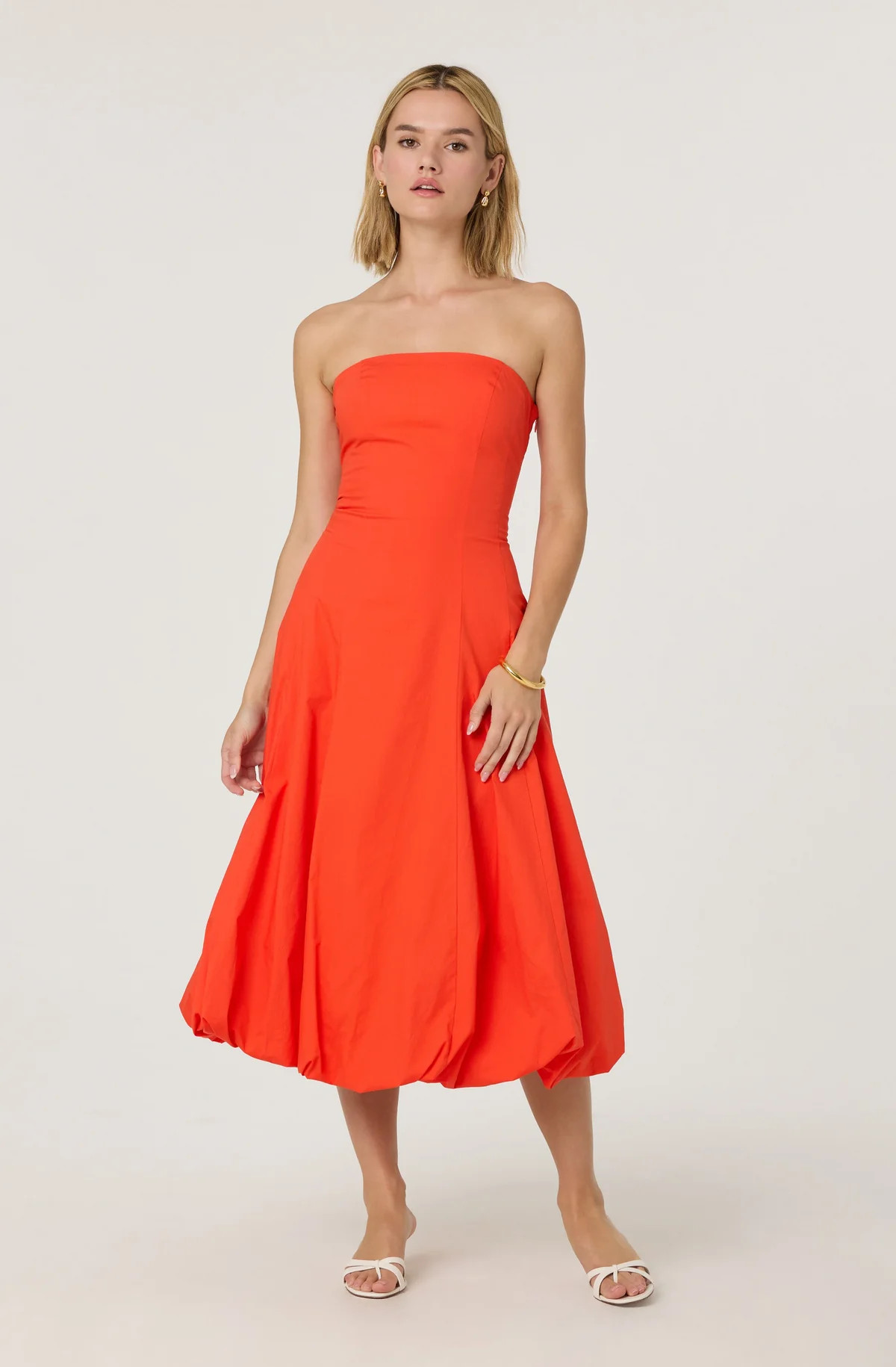 Lace Up Strapless Bubble Dress | ASTR The Label (US)