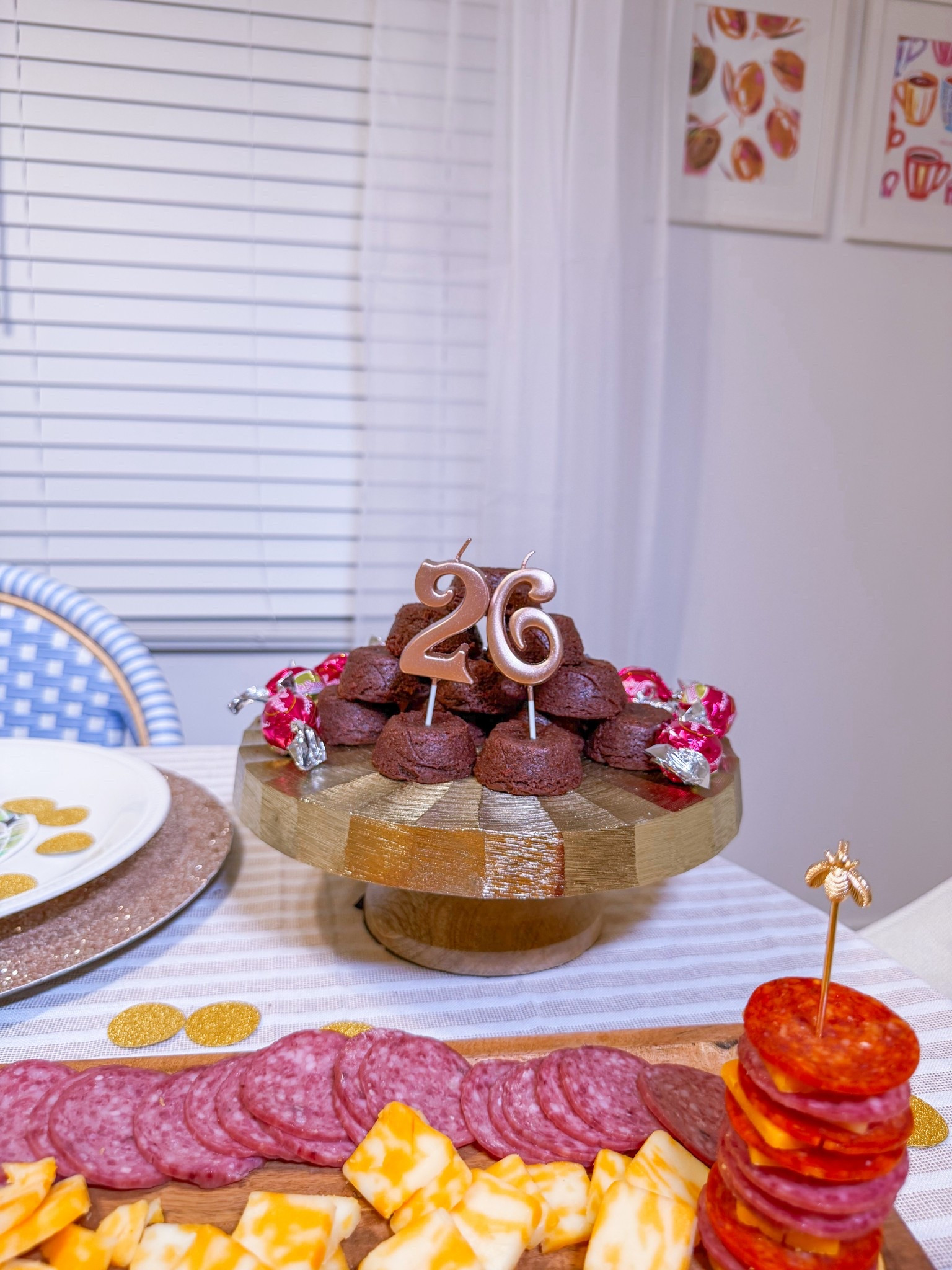 Charcuterie, sparkling cider, mini desserts, and a sprinkle of NYE gold 💛 I always have so much fun styling our table and trying something new each year. Creating these is my favorite tradition 🌌🍾🥐🧀

#LTKHome #LTKfoodie #LTKSeasonal