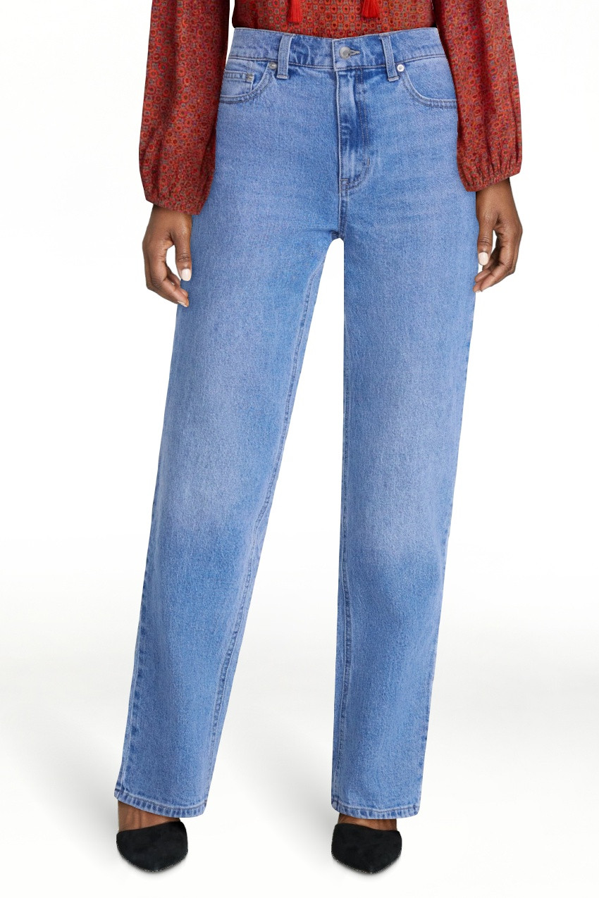 Scenario Women's High Rise Straight Leg Jeans, 30" Inseam, Sizes 0-20 | Walmart (US)