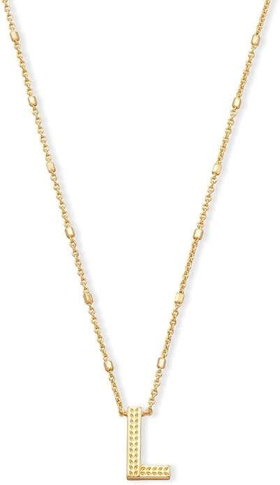 Kendra Scott Letters A-Z Pendant Necklace for Women, Fashion Jewelry, 14k Gold-Plated Brass | Amazon (US)