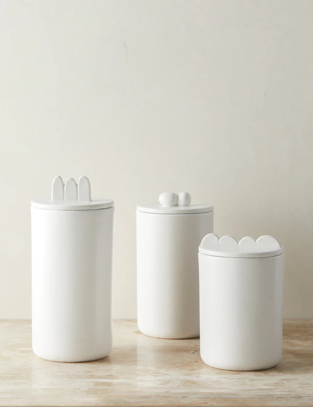 Shapeshifter Ceramic Canister (Set of 3) | Lulu and Georgia 