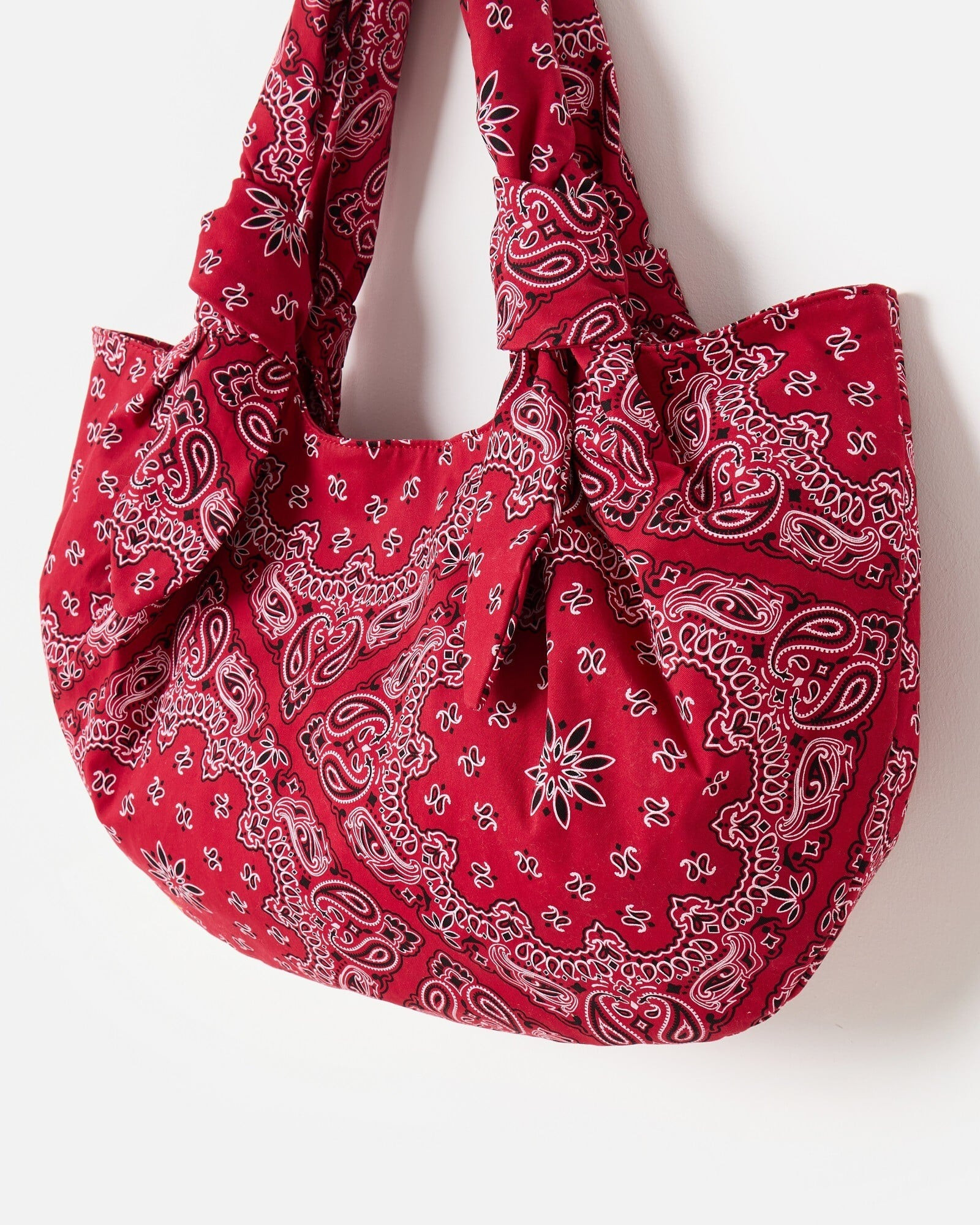 Red Paisley Bandana Print Tote Bag | Oliver Bonas | Oliver Bonas (Global)