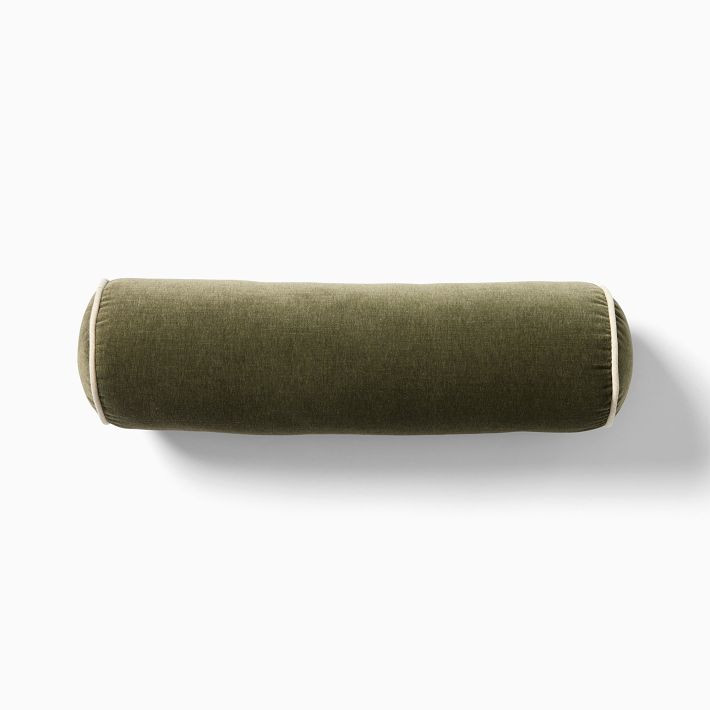 Classic Cotton Velvet Bolster Pillow | West Elm (US)