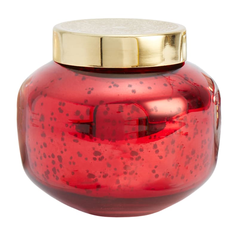 Sparkling Cranberry Scented Red Glass Candle with Metal Lid, 13oz | At Home