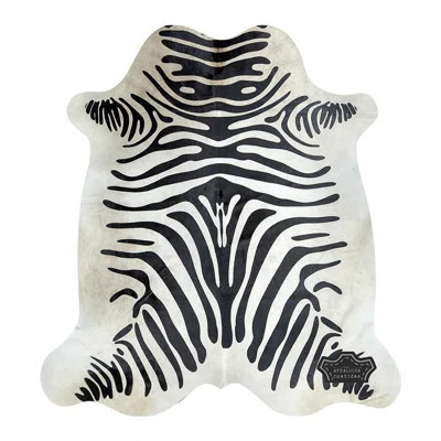 Creamy Zebra Animal Print Cowhide Rug | Wayfair North America