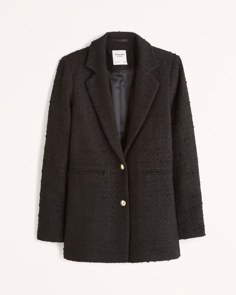 Heavyweight Tweed Blazer Coat | Abercrombie & Fitch (US)