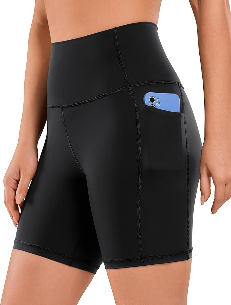 Women's Naked Feeling Biker Shorts - 4''/ 5''/ 6''/ 8''/ 10'' High Waisted Yoga Gym Spandex Short... | Amazon (US)
