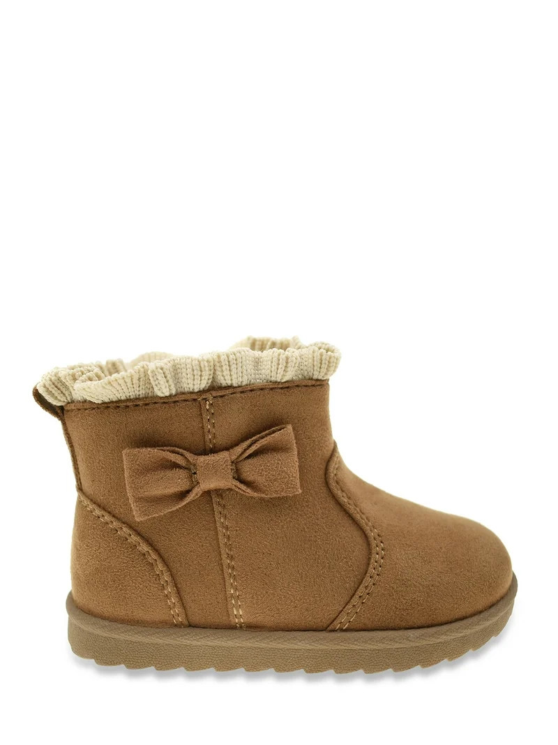 Wonder Nation Baby & Toddler Girls Faux Fur Shearing Boot | Walmart (US)