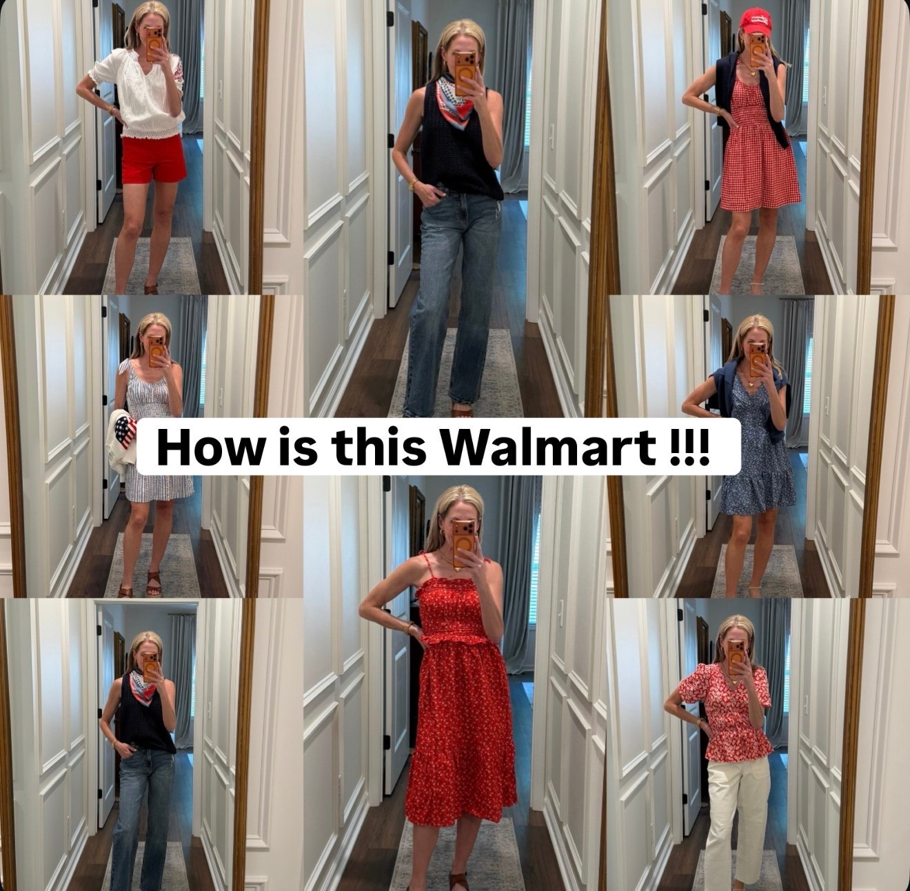 Red, white, and way too cute to be Walmart 🇺🇸
From easy summer sets to patriotic dresses and everyday denim, these affordable finds are giving Memorial Day weekend energy without the designer price tag. Every look is easy to mix, match, pack, and wear all summer long.

Follow + comment WALMART and I’ll send you all the details on these red, white, and blue inspired finds before they sell out.

Wearing size XS in tops and dresses, size 0/2 in bottoms, 5’5 for reference.

Walmart fashion, patriotic outfits, Memorial Day style, red white and blue outfits, summer outfit ideas, affordable fashion, Walmart finds, casual summer style, Americana fashion, coastal summer outfits, vacation outfits, cute summer dresses, denim outfits, summer style for women, patriotic fashion, budget friendly style