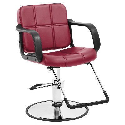 BestMassage Barber Chair Professional Salon Chair Heavy-Duty Hydraulic Pump with Swivel Base, Burgundy | Target