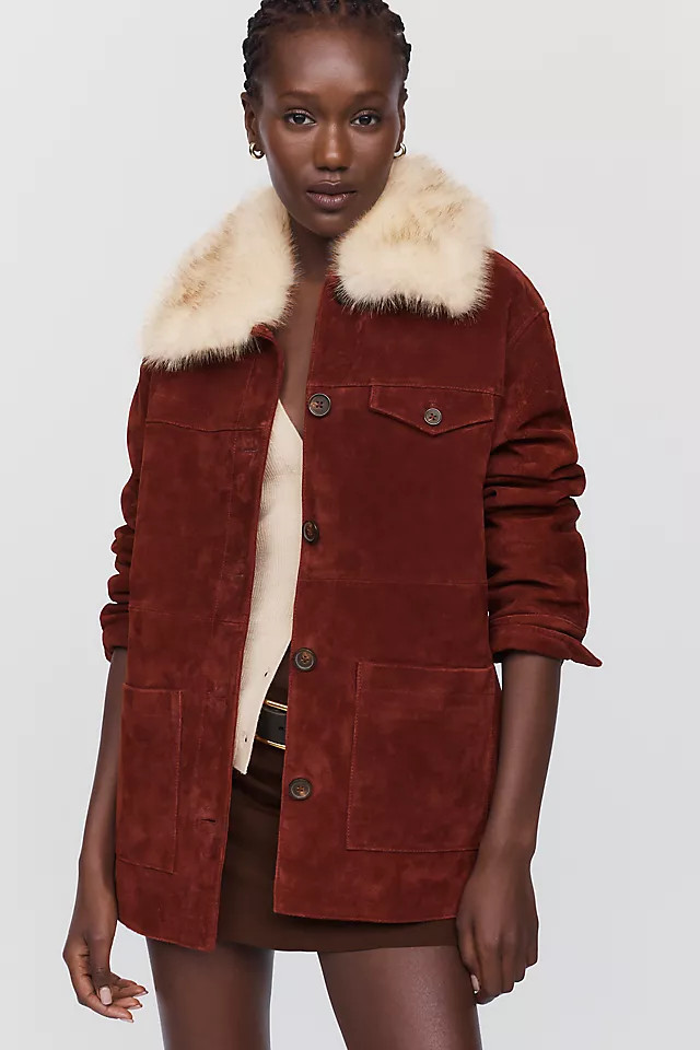 BLANKNYC Midnight Drift Suede Jacket | Anthropologie (US)