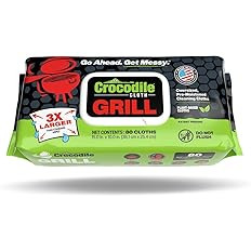Crocodile Cloth Grill - 80 (15" x 10") Plant-based Cleaning Wipes. Safe on Skin & Multiple Surfac... | Amazon (US)