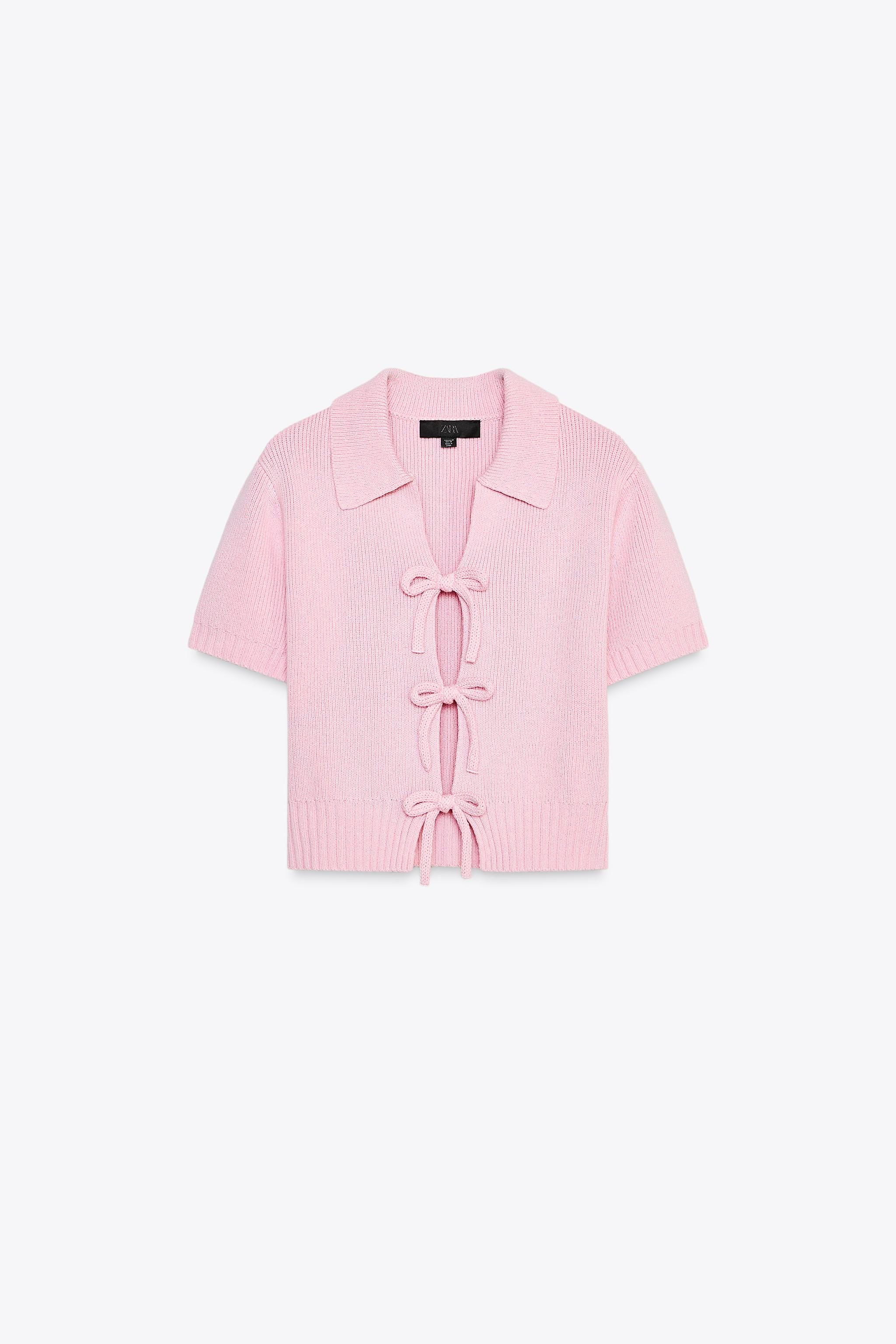 KNIT TOP WITH BOWS | Zara US