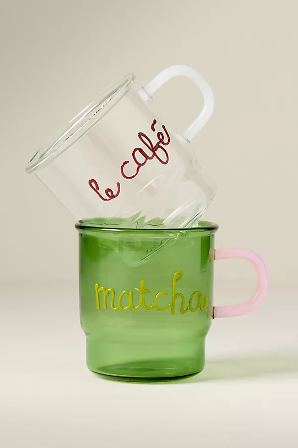 Love Notes Glass Mug | Anthropologie (US)