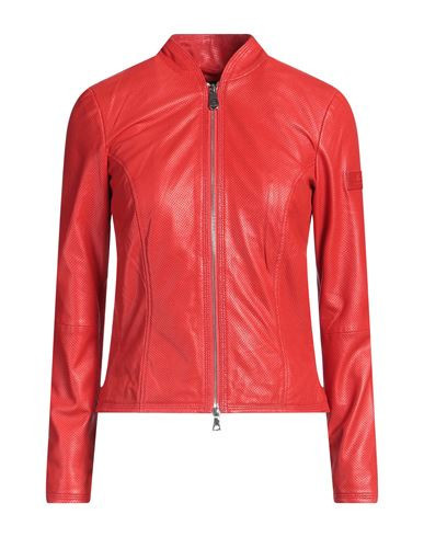 Peuterey Woman Jacket Red Size 12 Leather, Lambskin | YOOX (US)