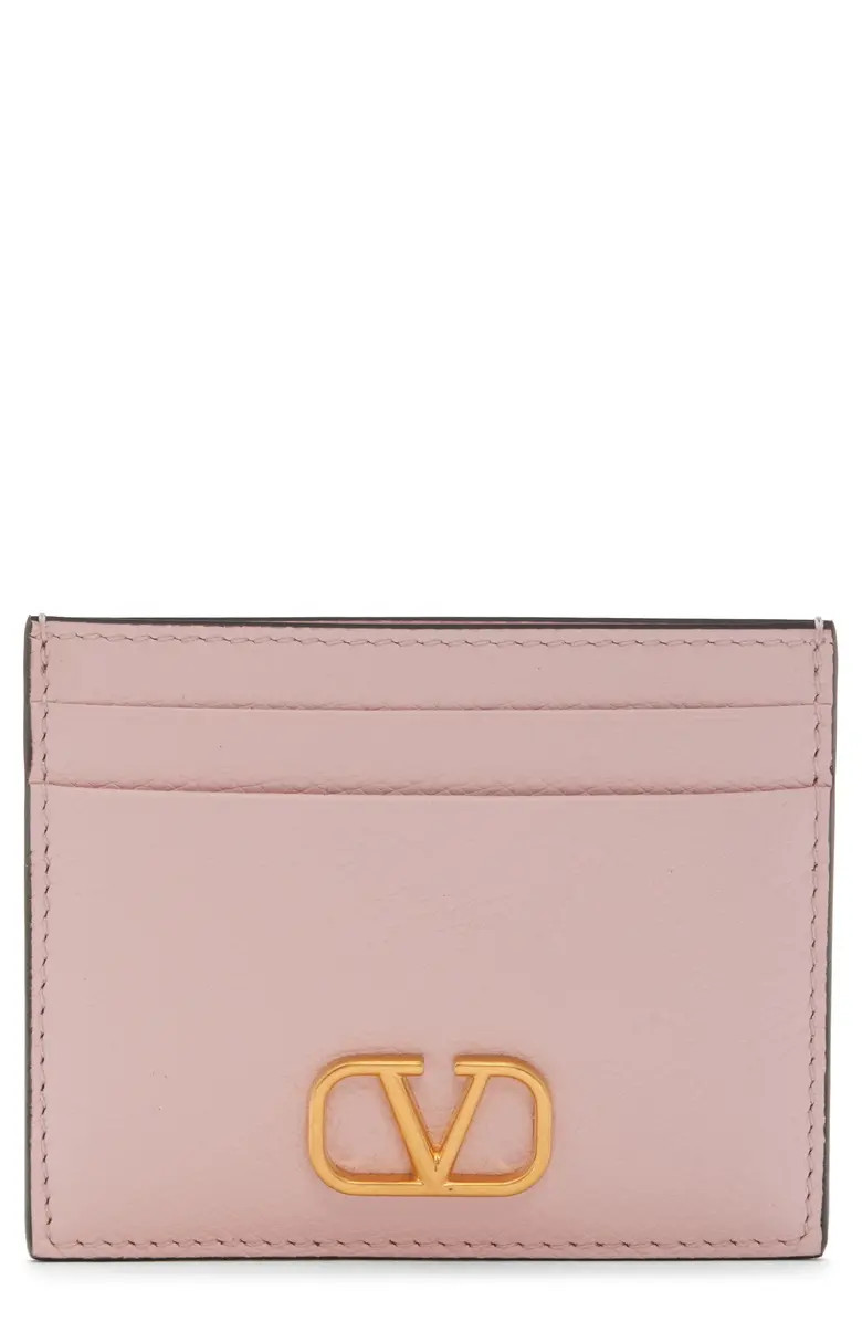 VLOGO Signature Leather Card Case | Nordstrom