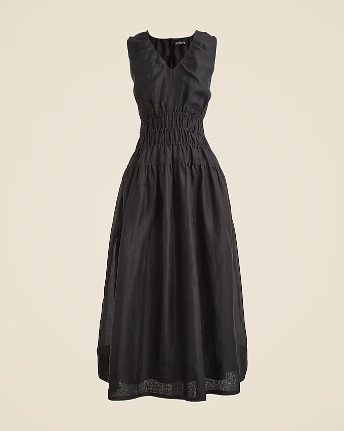 Hyacinth V-neck dress in ramie | J. Crew US